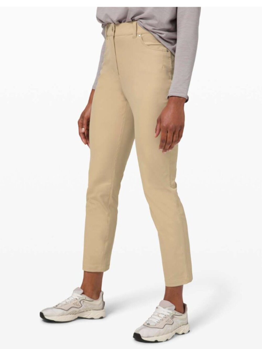 Lululemon City Sleek 5 Pocket full length Pant Beige tan 26 trench